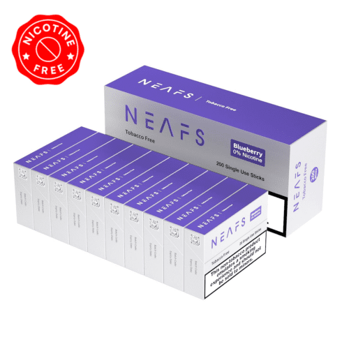 NEAFS Blueberry Nicotine Free Sticks - karton (200 sztuk)