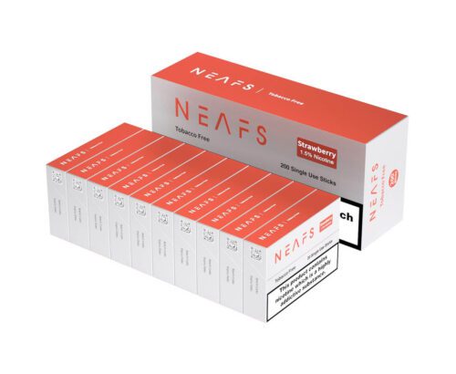 NEAFS Strawberry 1.5% Nicotine Sticks - Cartón (200 Sticks)
